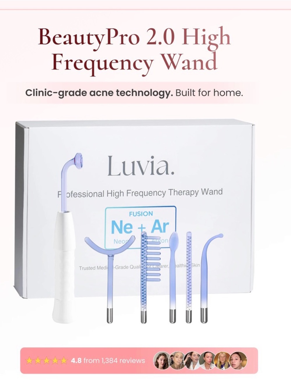 Luvia Professional High Frequency Therapy Wand NEW IN BOX